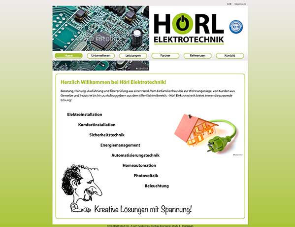Hörl-Elektrotechnik-Website