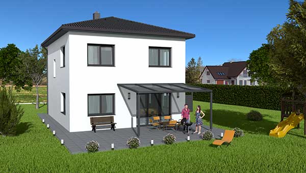 Einfamilienhaus 1 - 3D-Visualisierung - Architeckt Nickl